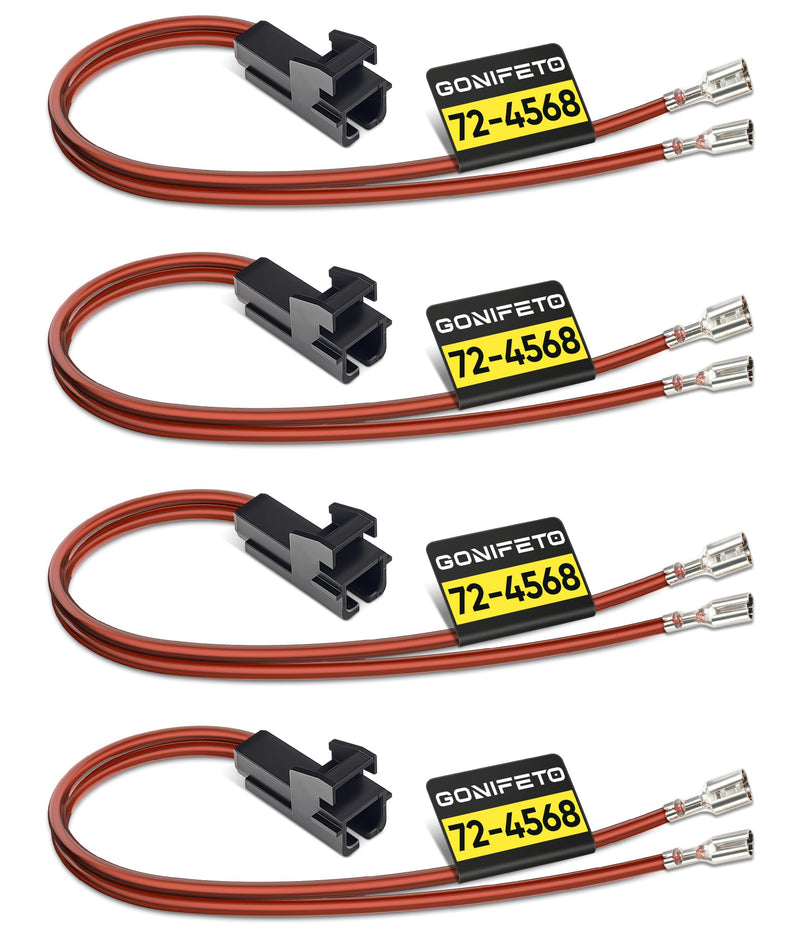 72-4568 Speaker Wiring Harness, 4 Pcs for Chevy Silverado,GMC Sierra | PRO-SERIES Speaker Harness, 25 cm Thickened Extended Door Speaker Harness Adapter for Buick, Cadillac, Express and Yukon