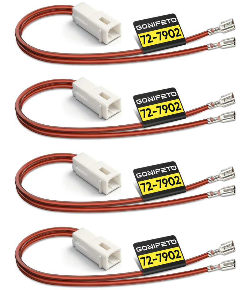 72-7902 Speaker Wiring Harness, 4 Pcs for Dodge Dart, Journey, RAM | PRO-SERIES Speaker Harness, 25 cm Thickened Extended Door Speaker Harness Adapter for Challenger, Jeep Wrangler and Chrysler