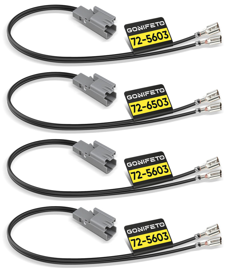 72-5603 Speaker Wiring Harness, 4 Pcs for 2021 to 2024 Ford Bronco,Maverick | PRO-SERIES Speaker Harness, 25 cm Thickened Extended Door Speaker Harness Adapter for Ford Bronco and Maverick