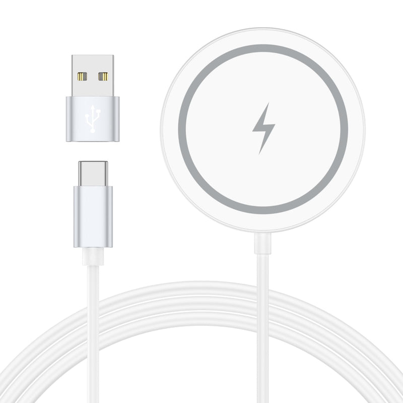 Magnetic Charger Wireless Fast Charging Pad for Samsung Galaxy Z Flip/Fold8 | Wireless Phone Charger for S26 Ultra S26 Plus S25 Edge S25FE S24 S23,Pixel 10A 9,Magsafe Charger for iPhone 17 Pro Max 16e White