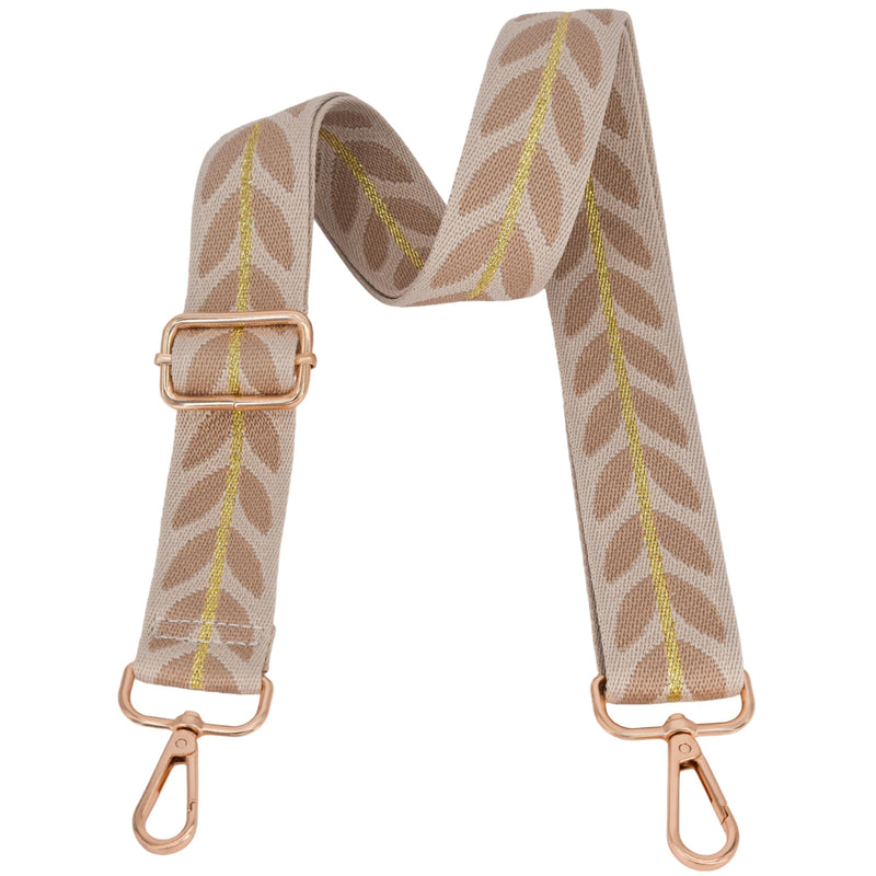 Replacement Purse Strap Shoulder Strap Adjustable Crossbody Strap for Women Crossbody Wide Shoulder Bag Khaki vine-Gold Metal
