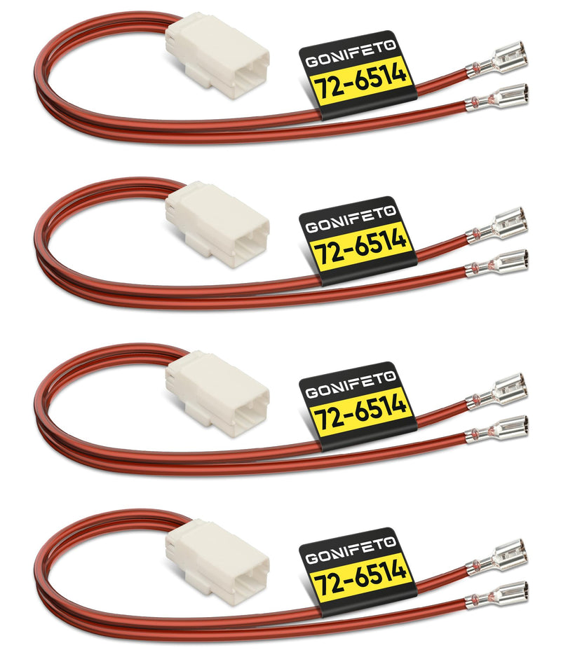 72-6514 Speaker Wiring Harness, 4 Pcs for Jeep Wrangler JK, Dodge Ram | PRO-SERIES Speaker Harness, 25 cm Thickened Extended Door Speaker Harness Adapter for Chrysler Town and Country