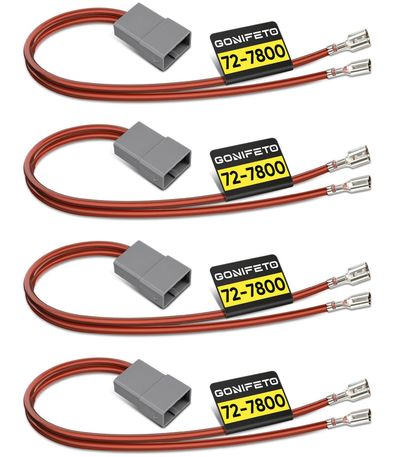 72-7800 Speaker Wiring Harness, 4 Pcs for Civic,Accord,CRV, Element | PRO-SERIES Speaker Harness, 25 cm Thickened Extended Door Speaker Harness Adapter for Ridgeline, Acura CL, TL and Integra