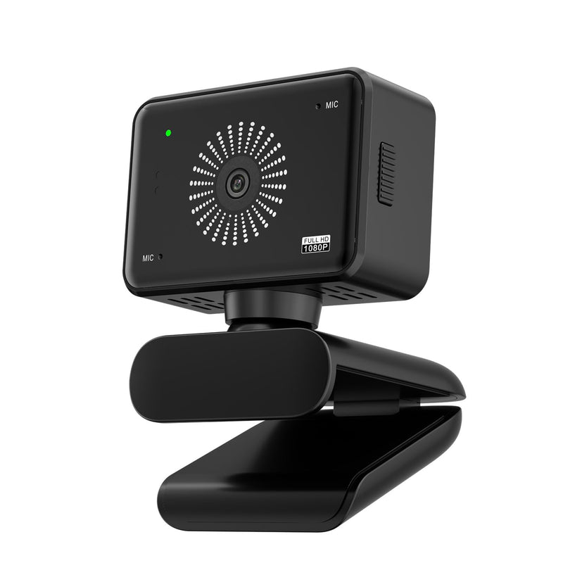 Webcam for PC, 1080P Full HD USB Webcam with Privacy Cover & Built-in Microphone, Plug and Play Computer Web Camera for Video Conference Online Class Live Streaming Video Calling (1080P)