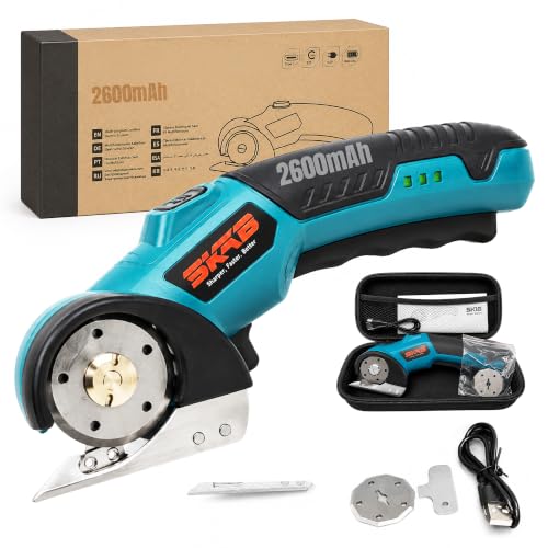 Cardboard Cutter Electric Scissor Rechargeable, 2600Mah Blue
