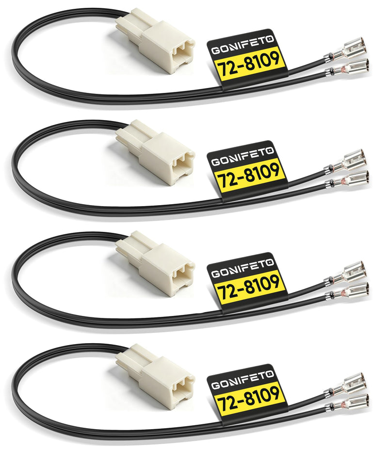 72-8109 Speaker Wiring Harness, 4 Pcs for Toyota Camry, RAV4, Avalon,Tacoma | PRO-SERIES Speaker Harness, 25 cm Thickened Extended Door Speaker Harness Adapter for Highlander, Corolla, Lexus IS, ES, RX