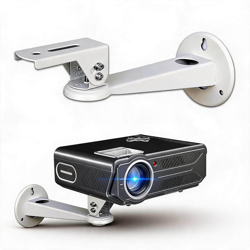 360° Rotatable Aluminum Alloy Projector Wall Mount – Shock Mini Projector Hanger for Home Office School, Sturdy and Reliable Mounting Bracket