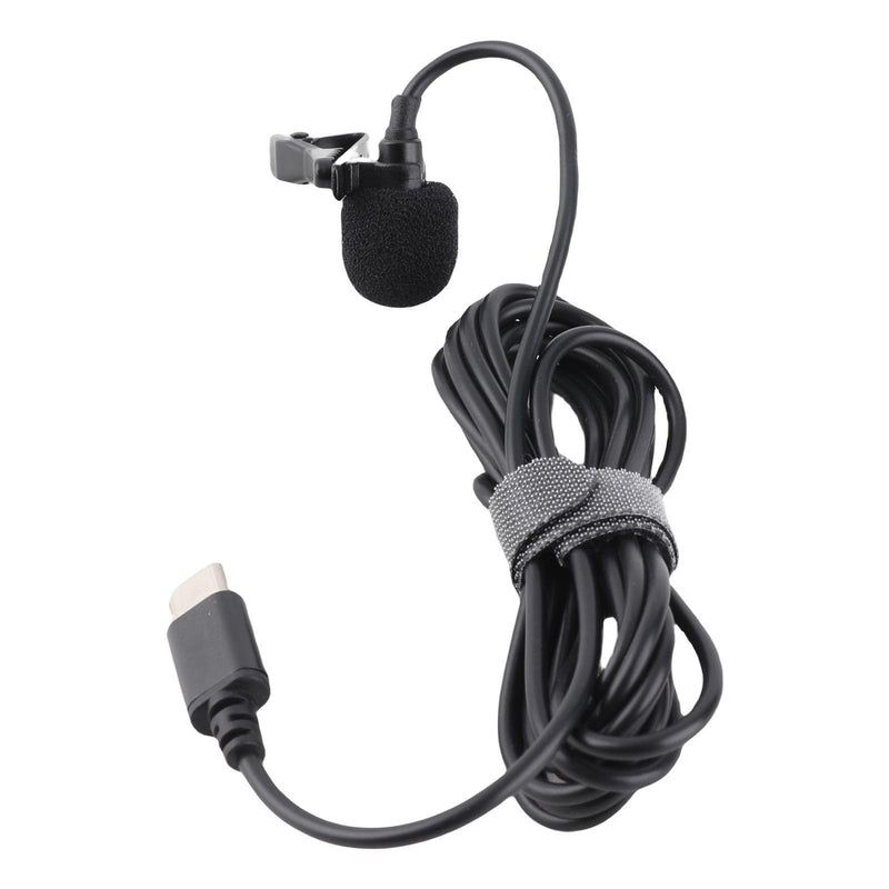 USB C Lavalier Microphone for Smartphone Recording, Wired Lapel Mic with Noise Reduction, Plug & Play Clip On Interview Mic for Video Online Class Game Live Streaming, Compact