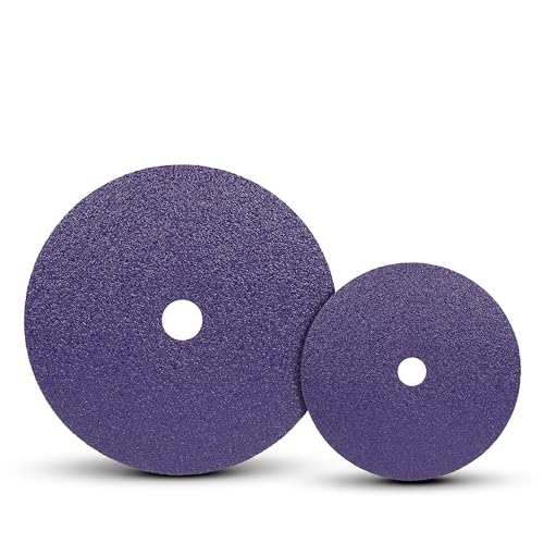 3M Cubitron 3 Abrasive Fibre Disc 33505, 80+, 5 in x 7/8 in, Precision Shaped Ceramic Grain, High Cut Rate, Long Life Abrasive Disc for Metal Finishing, Weld Removal, and Paint Stripping, Pack of 5 80+