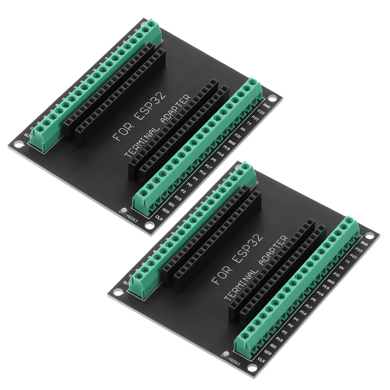 ESP32 Breakout Board GPIO 1 into 2 Compatible with 30 Pins ESP32 | 2PCS SP-WROOM-32 Development Board 2.4 GHz Dual Core WLAN WiFi+Bluetooth 2-in-1 Microcontroller ESP-WROOM-32 Chip