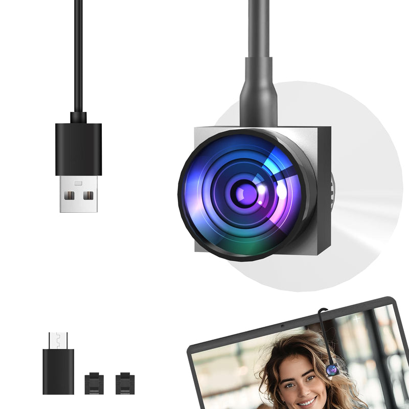 1080P Center Screen Webcam with Auto Focus, Middle Screen Camera with Noise Reducing Mic, Plug & Play Center Cam for Zoom/Teams/Mac/PC, Ideal for Video Conferencing & Remote Work
