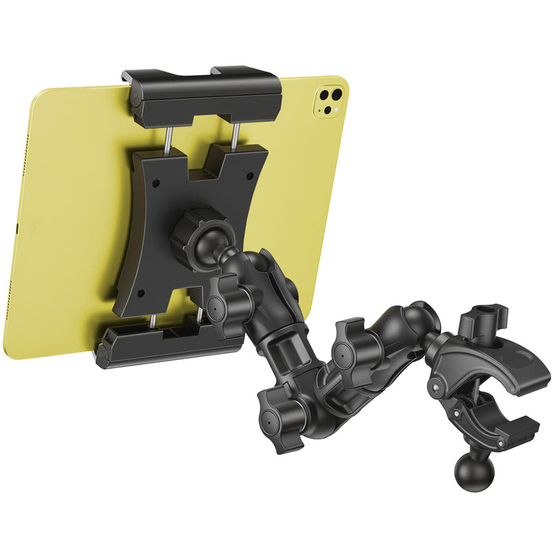 OHLPRO Tablet Holder for Mic Stand, 360° Adjustable Long Arm Tablet & Phone Mount with Clamp, for Treadmill Handlebar, Peloton Bike, Stroller, Wheelchair, Fits 5–13" Devices 5-13"