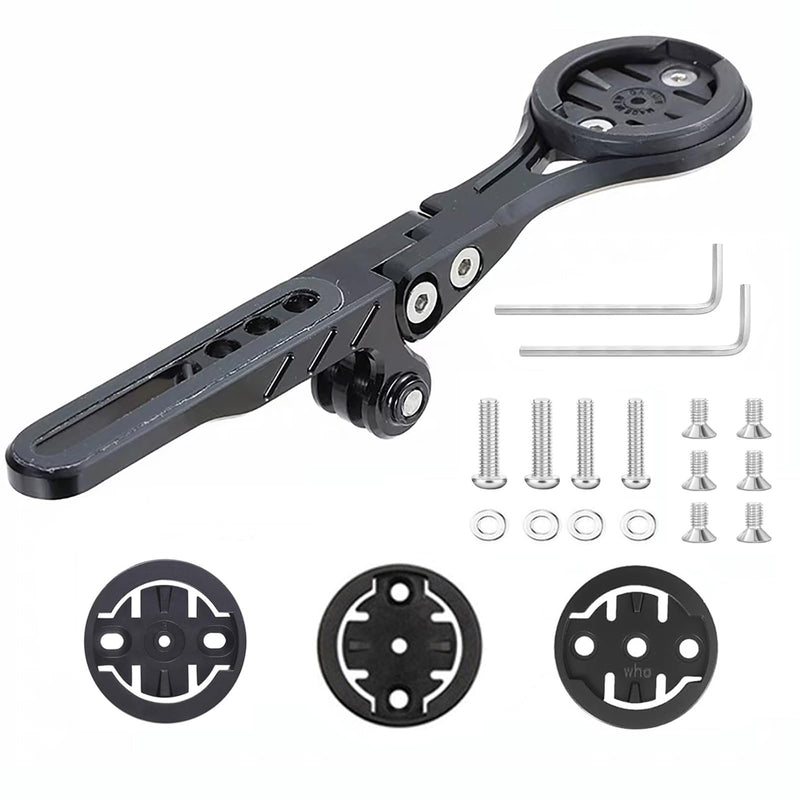 Aero Integrated Handlebar System Out Front Bicycle Computer Mount for Garmin Edge Wahoo Elemnt Bryton Fits Canyon CEP Cockpits and Wilier Filante Bar Handlebar and More (Black B) Black B