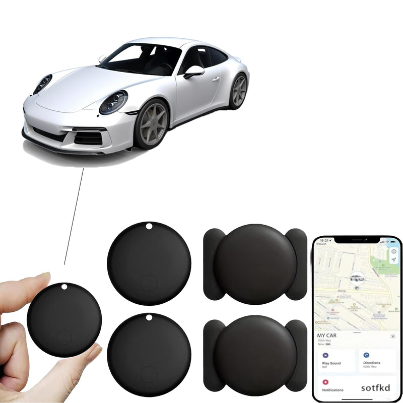 2 Pack GPS Tracker for Vehicles,Tracking Devices for Cars Hidden w/Magnetic | Tracker Device for Vehicles,Car GPS Tracker,Car Tracker (Only iOS) | No Monthly Fee | Waterproof | with Apple Find My