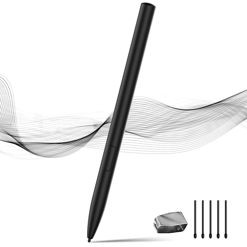 Magnetic EMR Stylus Compatible with Remarkable 2,4096 Pressure Level | No Charging Needed,Palm Rejection,Tilt Support,Eraser function,5 Replaceable Tips,for Samsung/Remarkable/Acer/Fujitsu/Wacom black