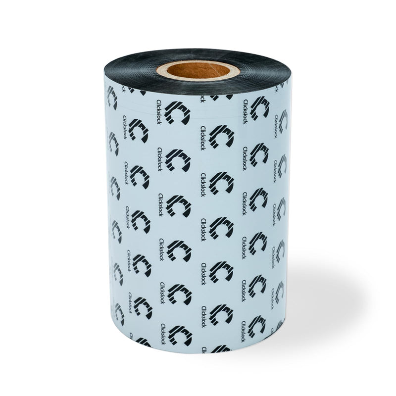 Premium Enhanced Wax Thermal Transfer Ribbon, 4.33" x 1476', 1 Roll | 110mm x 450m Black Barcode Label Ribbon with 1" Core for Zebra, Tsc, Godex, Citizen and Compatible Industrial Printers 1 Roll - 4.33''x1476'