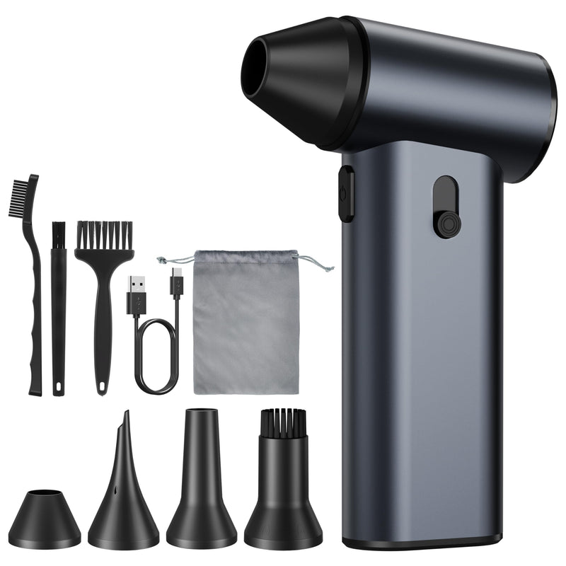 Compressed Air Duster,110,000RPM Super Power 6-Speed Adjustable Rechargeable Cordless Electric Air Duster,Mini Air Blower for PC Keyboard Car Home Cleaning