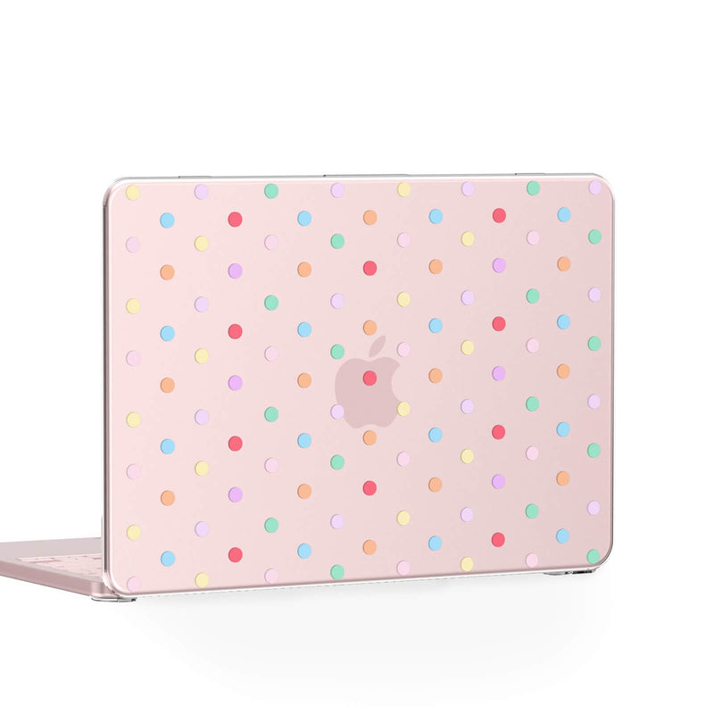 Feams for MacBook Neo 13 Inch Case 2026 A3404, Stylish Protective Clear Case Hard Shell Transparent Cover for MacBook Neo 13 Inch 2026 (A18 Pro Chip) with Keyboard Cover, Colorful Polka Dot