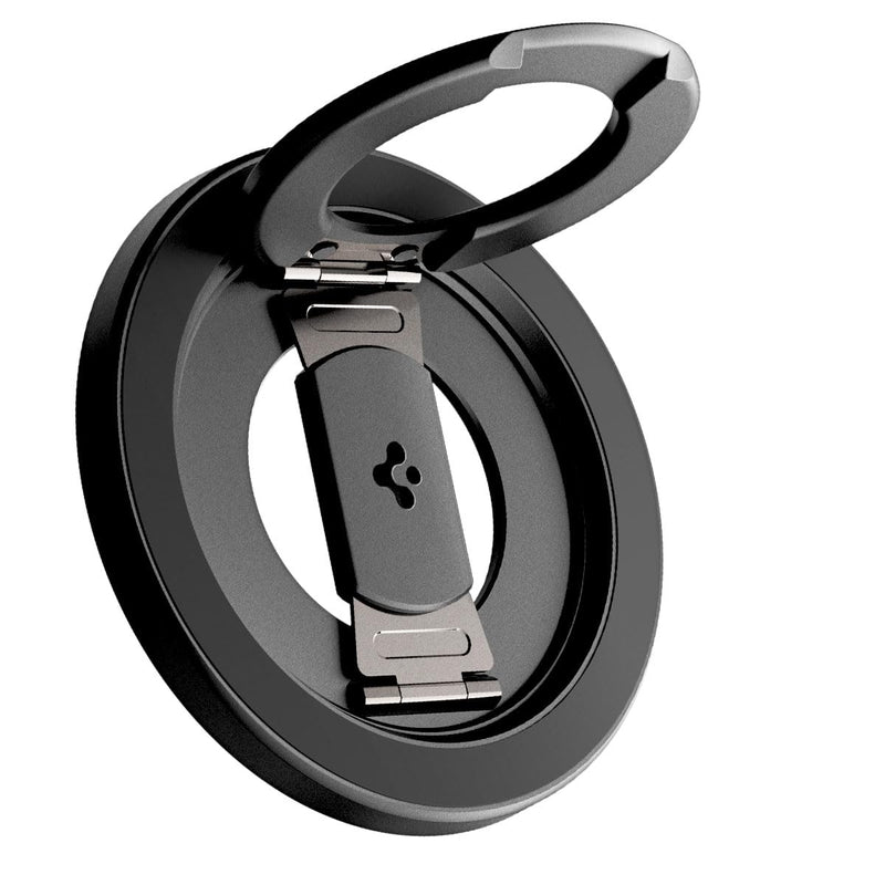 Spigen for MagSafe Phone Grip, O-Mag Ring MagFit Dual Magnet Hinge Holder | For iPhone 17-12, Pixel 11-10 & Galaxy S26-S24, Z Fold 8 Ultra/Z Fold/Flip 8- 7 with Magnetic Case 360° Rotation for Gym, Car Black