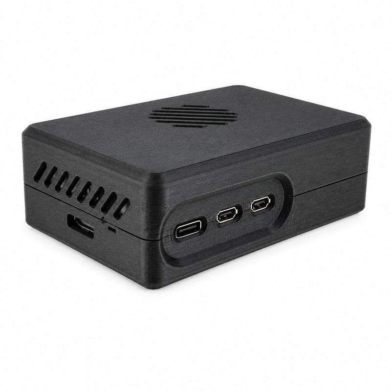NVMe Base Case Compatible with Raspberry Pi 5 and Pimoroni NVMe Base – Snap-On Protective Cover | Port Access | Ventilated Low-Profile Chassis for Desk Builds