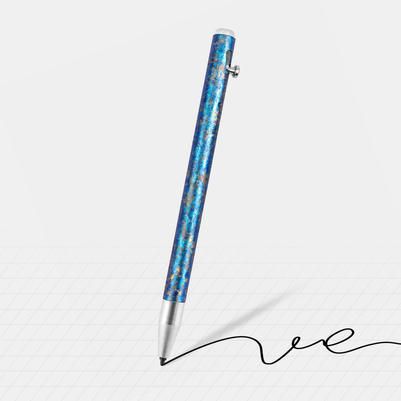Titanium Magnetic EMR Stylus for E-Ink Devices, Retractable Magnetic Digital Pen with Precision Fine Tip, Lightweight Writing Pen Compatible with Remarkable 2, Kindle Scribe, BOOX, Supernote,Blue Blue