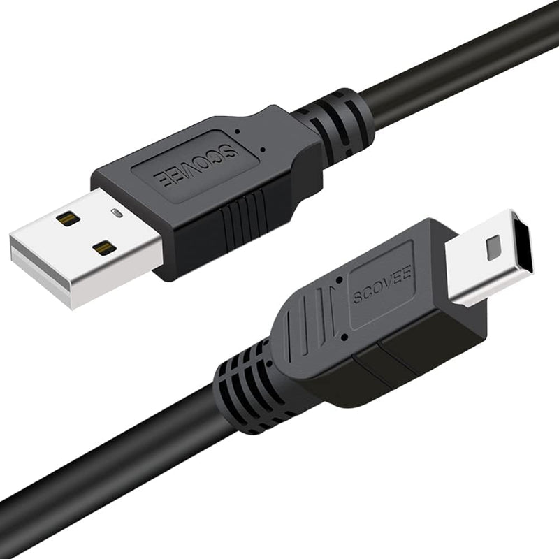 SCOVEE Camera USB Cable Cord for Canon Rebel/PowerShot/EOS/DSLR/ELPH Digital Cameras,Transfer Wire Data Cable for Canon Rebel Camcorder,Vixia PC Computer Interface Replacement Mini B USB (3ft) 3ft