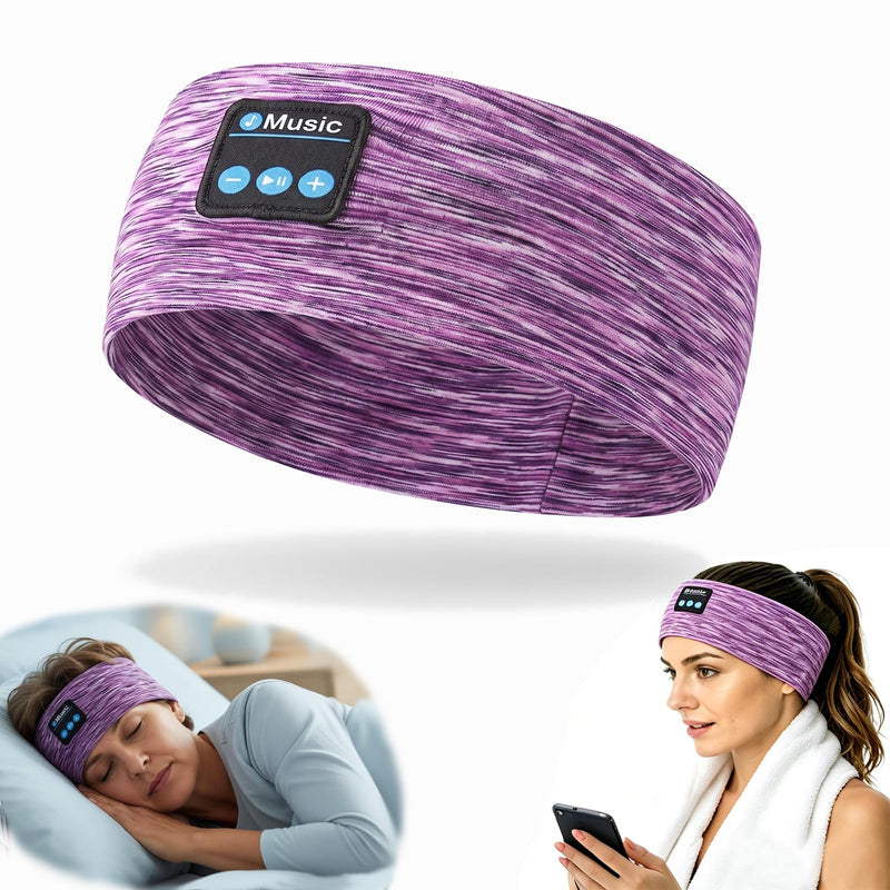 Sleep Bluetooth Headphones, Sleep Headphones Headband Wireless for Sleeping Side Sleeper, Wireless Sleep Earphones for Workout Sports Yoga Running Travel (Dark red) dark red