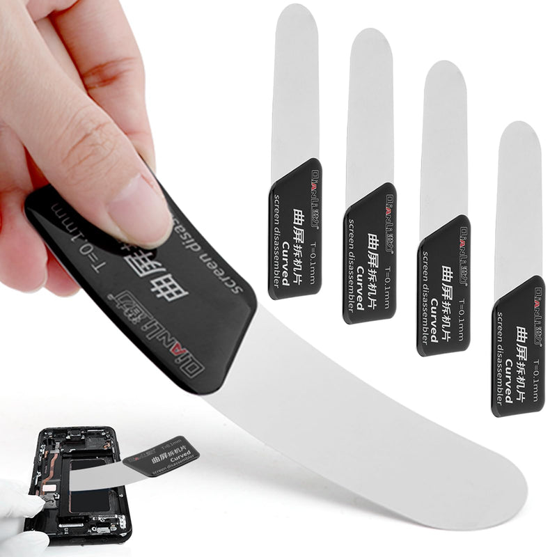 5Pcs Screen Disassembler Pry Tool, Ultra-Thin Stainless Steel Spudger Opening Blade, Professional Mobile Phone & LCD Casing Repair Tool Kit, for Curved LCD Casing, Smartphone, Tablet 5pcs