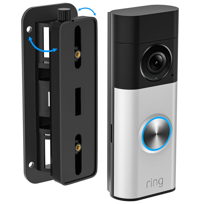 Adjustable Angle Doorbell Mount for Ring Battery Doorbell/Plus/Pro 2nd Gen (2026 Release)/Ring Wired Doorbell 2nd Gen(2025/2026 Release), No-Drilling Mounting Bracket with Wide Viewing Angle