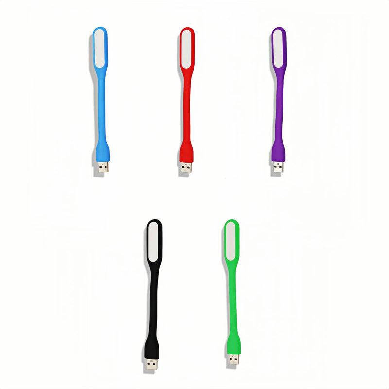 USB LED Light,5 Pcs Mini Flexible Reading Light, Eye-Caring LED Lamp for Laptop Keyboard, Book, Night Light, Portable USB Type-A Light Compatible with Laptop, Desktop,Power Bank