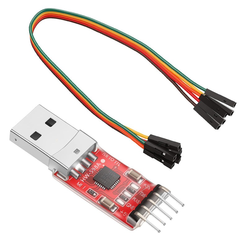 Vin Beauty CP2102 USB to TTL Serial Adapter, USB toUart USB2.0 to 5Pin UART Converter Module with 3.3V/5V Output with Jumper Wires for DIY Projects