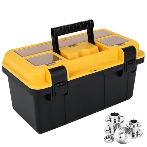 Hardware Organizer Box, 13 in Tool Box with Tray for Garage DIY