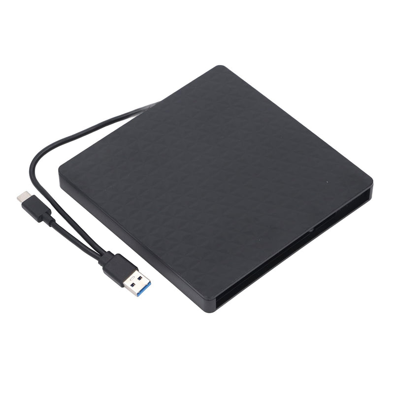 Tangxi External Optical Drive Case, USB 3.0 Type C and Type A Enclosure for 9.5mm CD DVD BD Drives, with Plug and Play Foldable Cable for and