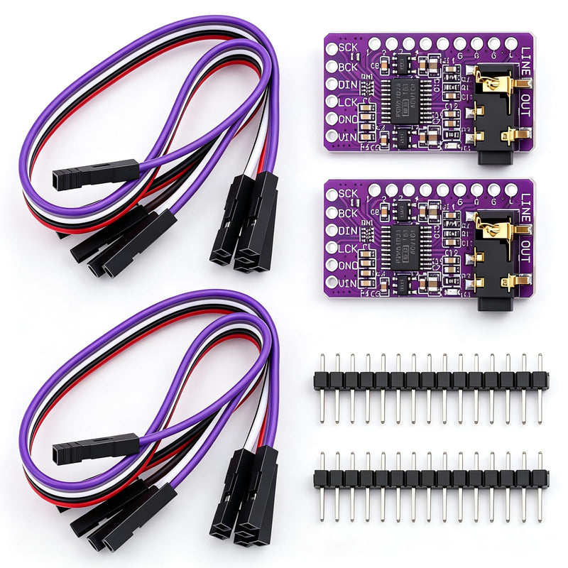 2Pcs IIS PCM5102 PCM5102A AUX Stereo Digital Audio | DAC Decoder Board Module Player Voice Module Digital to Analog Audio Converter