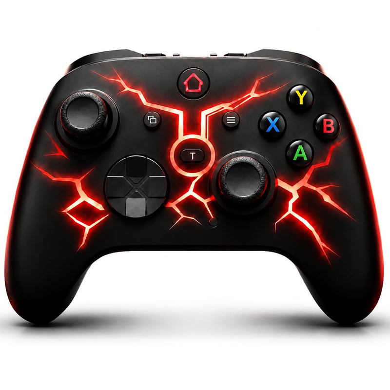 CFORWARD X Box One Controller with 2.4G Adapter, Wireless Gamepad for X Box 1/Series X/S & PC Win10+, With Dual Vibration, Turbo, Programmable Buttons, RGB LED Lighting, Third-Party Controller Black-TX102B