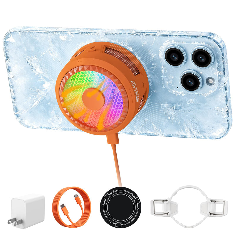 Magnetic Semiconductor AI Phone Cooler Game Stream Cell Phone Cooler | Semiconductor Cooling, 3-Second Temperature Drop, Anti-Condensation & Smart Temperature Control to Protect Your Phone
