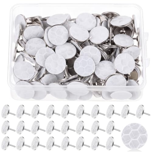 Fullhawl 300 Pcs Reflective Tacks Trail Marking Tacks, Sliver