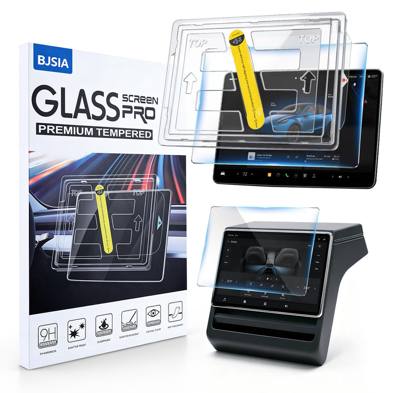 BJSIA Screen Protector compatible with 2026 Tesla Model Y Juniper(Premium & Performance) Screen Protector [No Glare & Anti-Fingerprint] – 16” Tempered Glass for Premium & Performance Model, Bubble-Free, with Alignment Kit – Model Y 2026 Car Accessories
