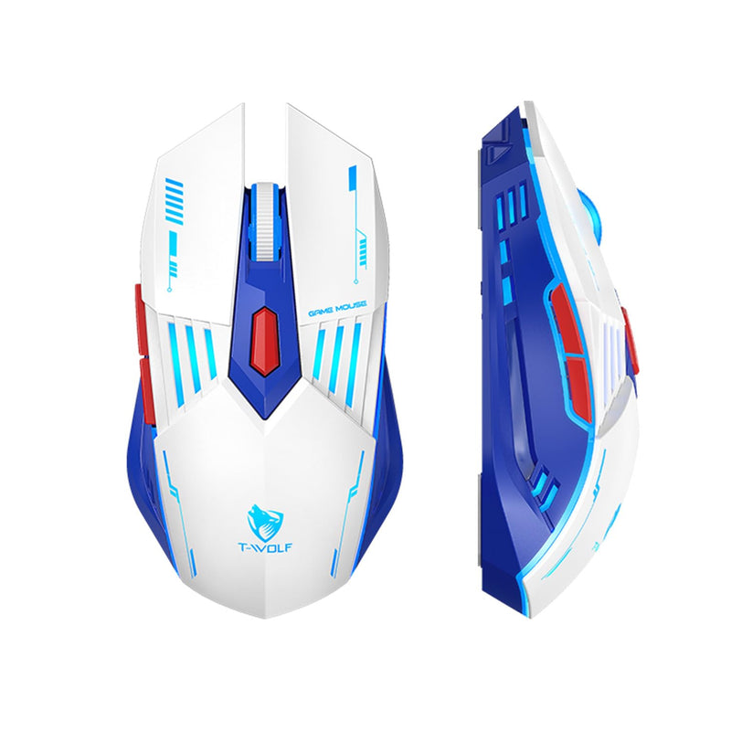 Wireless Gaming Mouse, Tri-Mode Bluetooth 5.1/2.4G/Wired Gaming Mouse, 12800 DPI RGB Computer Mouse with 7 Programmable Buttons, USB-C Rechargeable Ergonomic PC Gaming Mouse for Laptop Mac Windows
