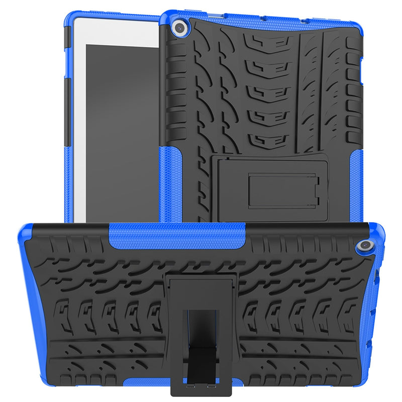 for FlRE HD10/ 10 Kids Tablet case 9th 7th Generation 2019 2017 Kickstand Heavy Duty Shockproof Cover (Blue) Blue