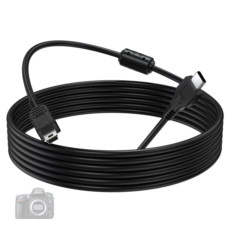 UC-E4 USB Cable Compatible with Nikon D40 D40X D50 D60 D70 D70S D80 D90 D100 D200 D300 D300S D610 D700 D3000 D3100 D7000 D1H D2X D2H D2HS D3 D3S D4 Camera, for iPhone 15/16/17, Laptop, Tablet (4.9ft)