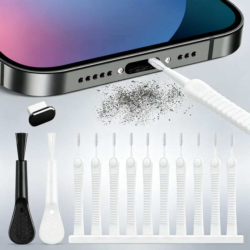 13 Pieces USB C Phone Cleaning Kit, Charging Port & Speaker Cleaning Brush Set, Universal Electronics Cleaning Tools for iPhone 15 16 17, Android Phones & Computer Keyboards