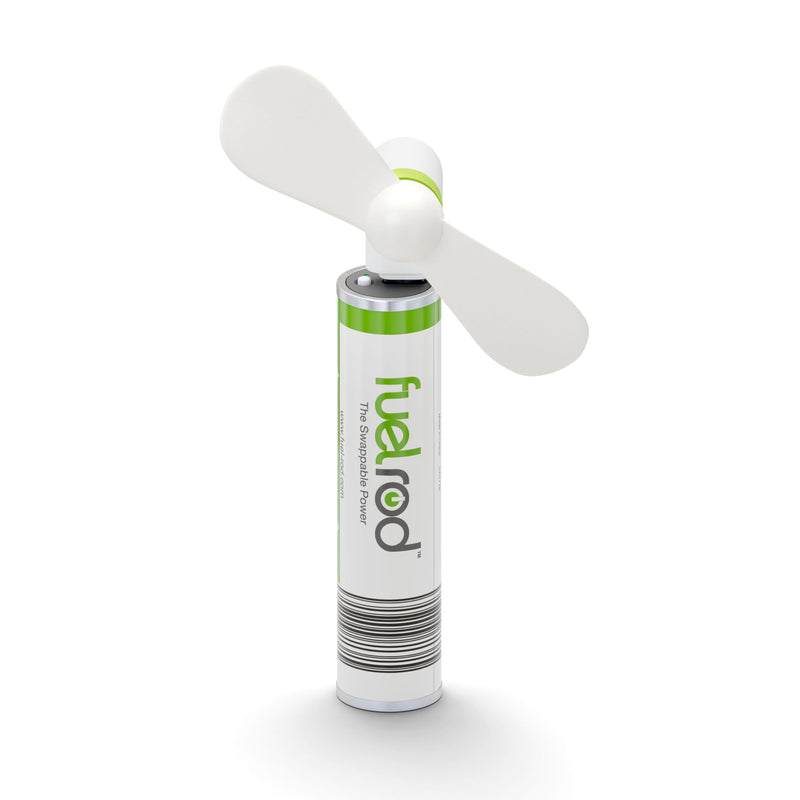 FuelRod Swappable Power Portable Charger Kit with USB-C Mini Fans | Stay powered and cool with a handheld USB-C charger, mini fans, and convenient FuelRod kiosk swaps