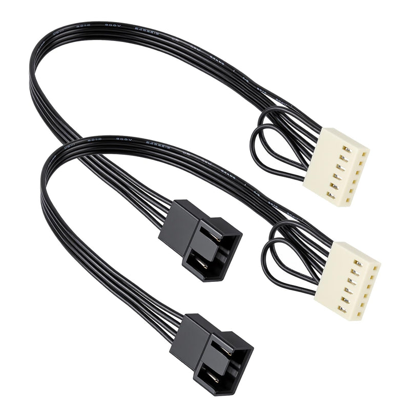 6-Pin to 4-Pin PWM CPU Fan Adapter Cable, PWM Fan Temperature Control Cable for HP Z440 Z640 Workstation Motherboard, 7.87" 6-Pin to 4-Pin Cooling Fan Cable (2 Pack)