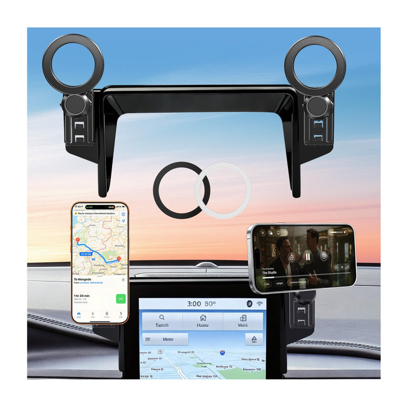 Car Phone Holder for Ford Explorer 2020-2024 with 10.1-Inch Screen (Not for 2025+ & 8-Inch Screen) 360° Rotation Magnetic Cell Phone Mount, Compatible with Magsafe, Does Not Affect Air Vent Fit for 2020-2024 Explorer, 10.1-Inch