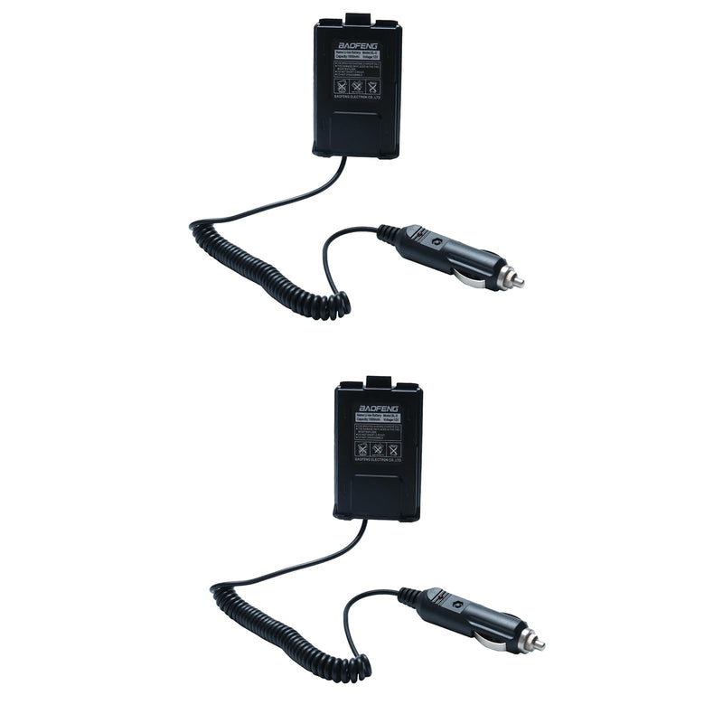 Battery Eliminator Car Charger Compatible with BAOFENG UV-5R BF-F8 2PCS