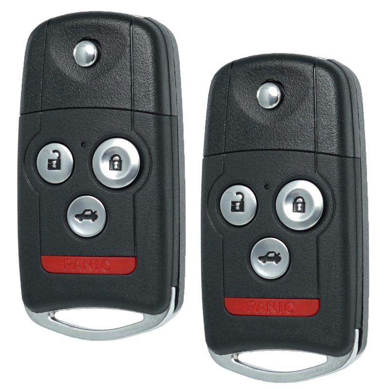 SUPALAND Key Fob Replacement Fits for Acura MDX RDX 2007-2013 Car Keyless Entry Remote Control Flip Key N5F0602A1A 35111-STX-326 4 Button (Set of 2)