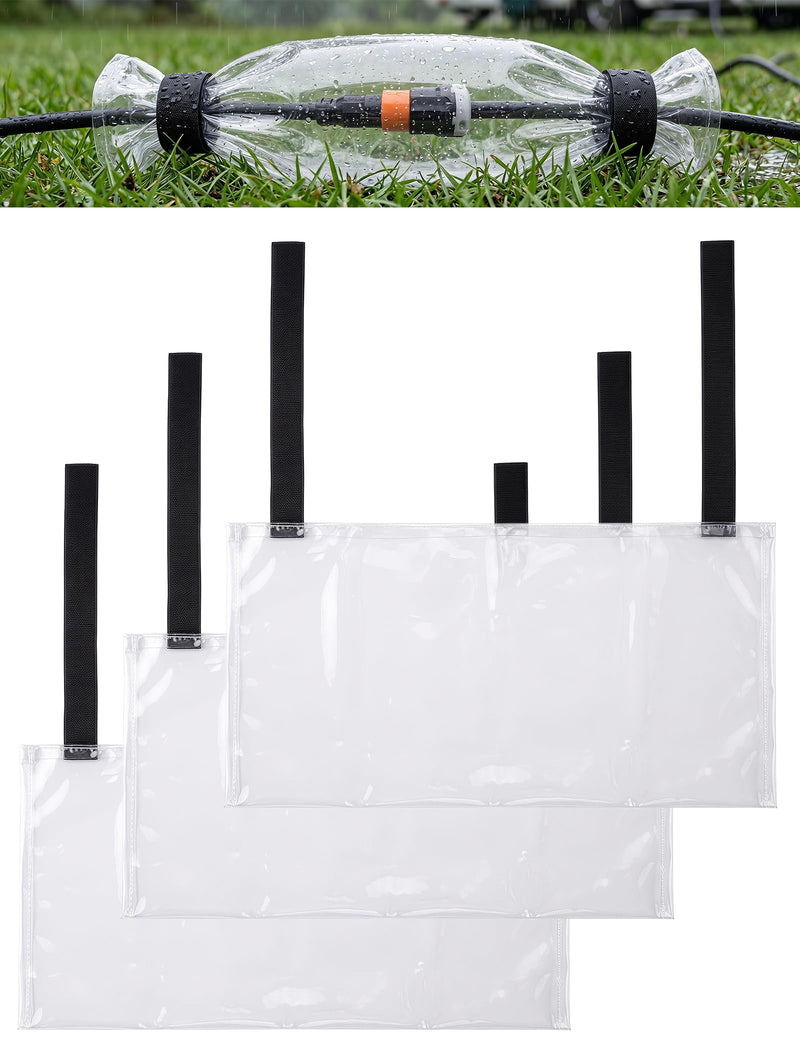 Tomorotec Outdoor Extension Cord Cover Waterproof Heavy Duty PVC for RV | Transparent PVC Shows Joints Instantly, Tool-Free Roll-Up Buckle Shields Generator And Holiday Light Plugs