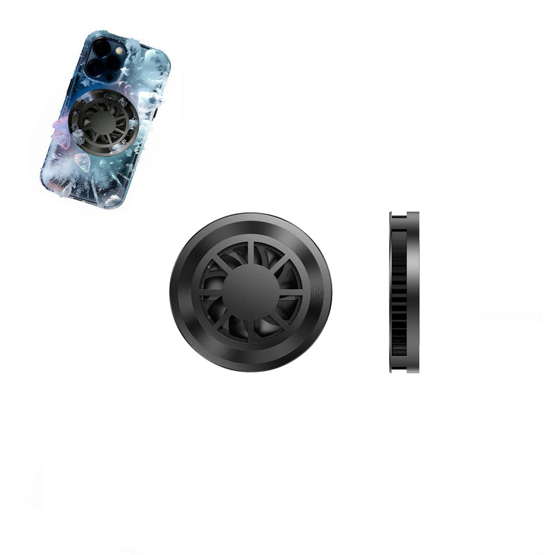 Magnetic Phone Cooler,for iPhone 16/17 Pro Max, iPad, Android – All Aluminum Body, Semiconductor Cooling Fan, 2-Speed Control，for Mobile Games and Live Streaming (L08) L08