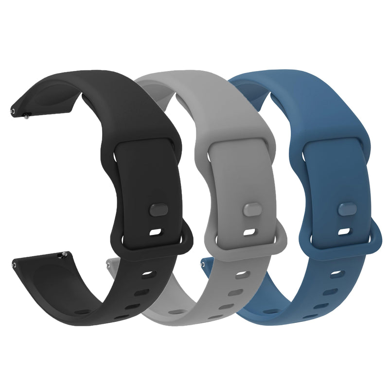 Lamshaw Compatible for Invicta I-Tech 2 Pro Smartwatch Bands, New Soft Silicone Sport Replacement Straps Compatible for Invicta I-Tech 2 Pro 1.48″ Smartwatch 3 Pack-1 22mm size band